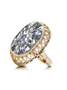 Zircon 14K Yellow gold Ring Vintage vrc129y